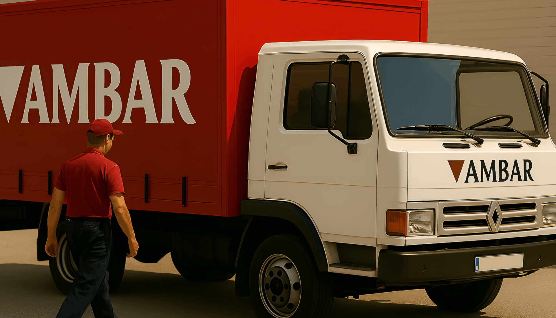 Camión de distribución de cerveza AMBAR